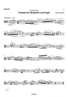 Fantasie für Bratsche und Orgel von Peter Sandloff 