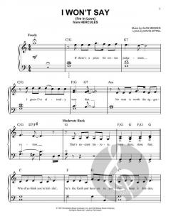 I Won't Say (I'm In Love) von Alan Menken 