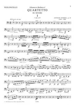 Streichquartett 9 d-Moll op. 34 von Antonín Dvorák im Alle Noten Shop kaufen (Stimmensatz)