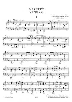 Mazurkas op. 56, B 111 von Antonín Dvorák 