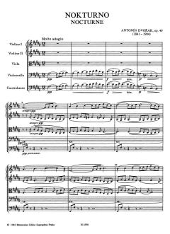 Nokturno H-Dur op. 40, B 47 von Antonín Dvorák 