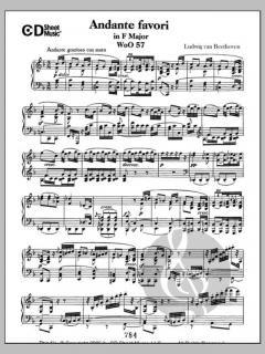 Andante Favori in F Major, WoO 57 von Ludwig van Beethoven 