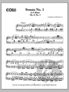 Sonata No. 1 In F Minor, Op. 2, No. 1 von Ludwig van Beethoven 