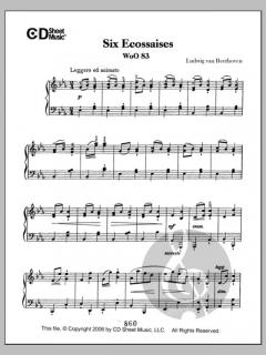 Ecossaises (6), Woo 83 von Ludwig van Beethoven 