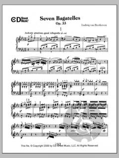 Bagatelles (7), Op. 33 von Ludwig van Beethoven 