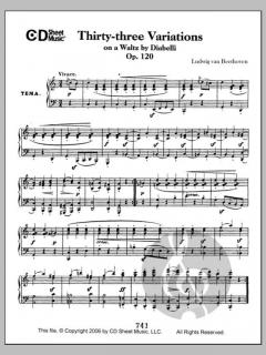 33 Variations On A Waltz By Diabelli, Op. 120 von Ludwig van Beethoven 