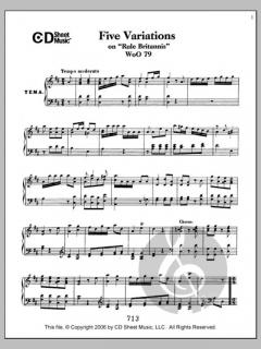 5 Variations on 'Rule Britannia', WoO 79 von Ludwig van Beethoven 