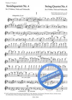 String Quartet No. 4 Op. 83 von Dmitri Schostakowitsch 