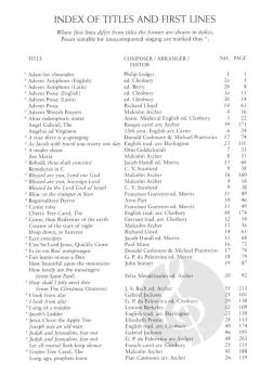 Advent For Choirs (Malcolm Archer) 