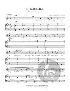 My God Is So High (F) von Hall Johnson 