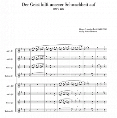 Der Geist hilft unser Schwachheit auf BWV 226 von Johann Sebastian Bach 