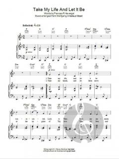 Take My Life And Let It Be von Wolfgang Amadeus Mozart 