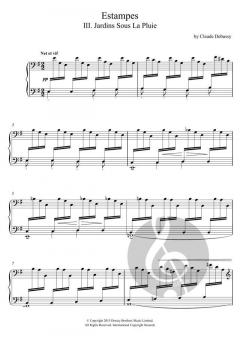 Estampes - III. Jardins Sous La Pluie von Claude Debussy 