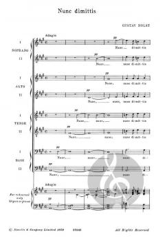 Nunc Dimittis von Gustav Holst 
