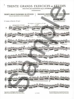 30 Grands Exercices ou Etudes Vol. 1 von Marcel Mule 