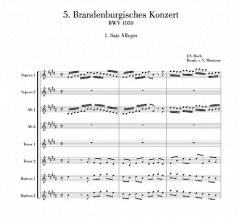 Brandenburgisches Konzert Nr. 5 BWV 1050 von Johann Sebastian Bach 