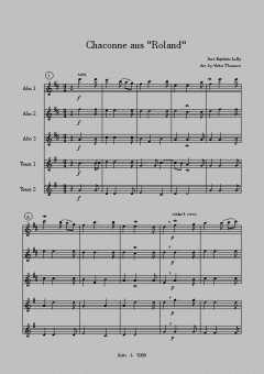 Chaconne aus Roland' von Jean Baptiste Lully 
