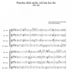 Fürchte dich nicht, ich bin bei dir BWV 228 von Johann Sebastian Bach 