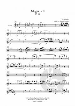 Adagio in B von Wolfgang Amadeus Mozart 
