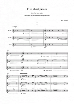 5 Short Pieces Based on Three Notes von Ton Verhiel 