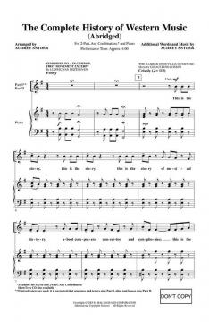 The Complete History Of Western Music Abridged (Audrey Snyder) 
