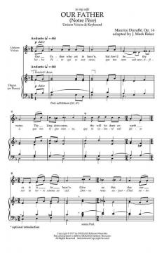 Our Father Unison Choir (Maurice Durufle) 