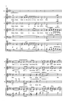 Black Is The Color Of My True Love's Hair SATB Divisi 