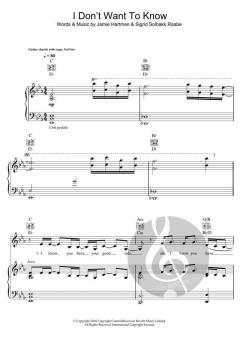 I Don't Want To Know von Jamie Hartman 