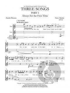 Three Songs for Tenor, Violin and Drone von Nico Muhly 