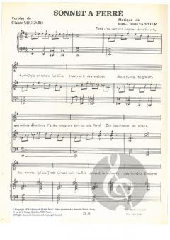 Sonnet A Ferré von Claude Nougaro 