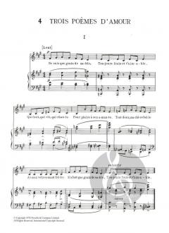 Trois Poèmes d'Amour von Erik Satie 