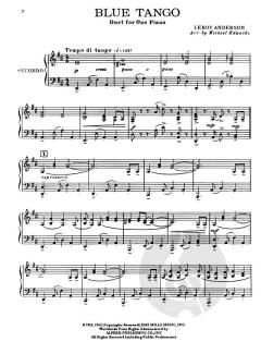 Blue Tango von Leroy Anderson für Klavier vierhändig im Alle Noten Shop kaufen
