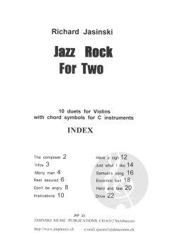 Jazz Rock For Two von Richard Jasinski 