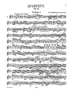 Streichquartette von Felix Mendelssohn Bartholdy im Alle Noten Shop kaufen (Stimmensatz)