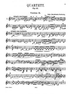 Streichquartette von Felix Mendelssohn Bartholdy im Alle Noten Shop kaufen (Stimmensatz)