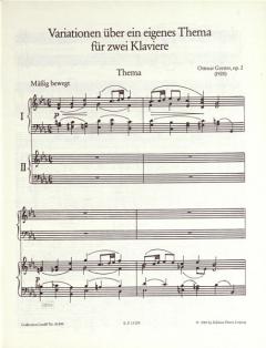 Variationen über ein eigenes Thema op. 2 von Ottmar Gerster 