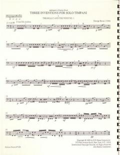 3 Inventions For Solo Timpani von George Barati 