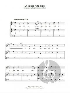 O Taste And See von Ralph Vaughan Williams 