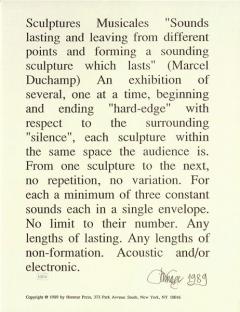 Sculptures Musicales von John Cage 