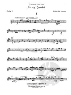 String Quartet Op. 11 von Samuel Barber 