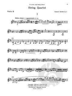 String Quartet Op. 11 von Samuel Barber 