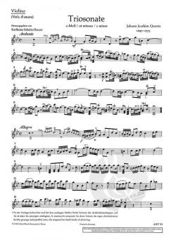Triosonate c-Moll von Johann Joachim Quantz 