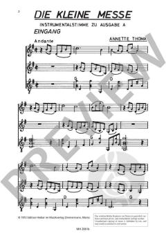 Die kleine Messe Ausgabe A für Dreigesang (A. Thoma) 