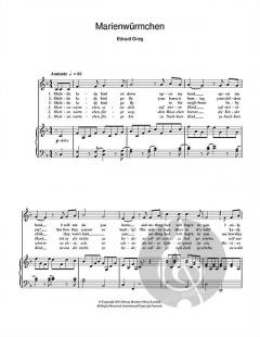 Marienwurmchen von Edvard Grieg 