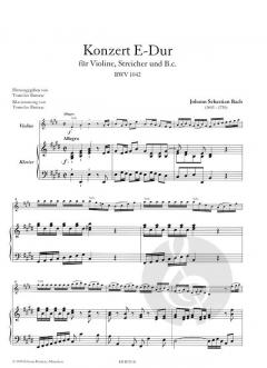 Konzert E-Dur BWV 1042 von Johann Sebastian Bach 