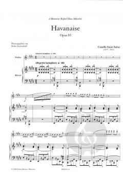 Havanaise op. 83 von Camille Saint-Saëns für Violine und Klavier im Alle Noten Shop kaufen