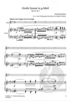 Große Sonate in g-Moll op. 83, Nr. 3 von Friedrich Kuhlau 