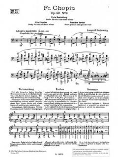 Studien über die Etüden von F. Chopin Band 4 No. 31-40 von Leopold Godowsky 