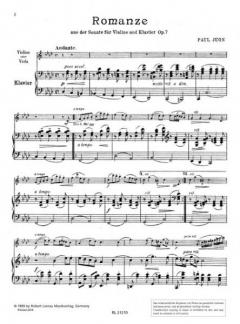 Romanze von Paul Juon 