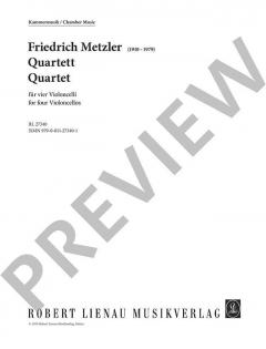Quartett von Friedrich Metzler für 4 Violoncelli im Alle Noten Shop kaufen